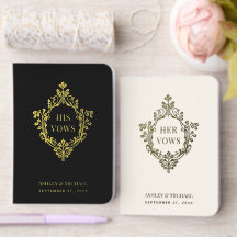 Vintage Crest Black Ivory Elegant Antique Wedding