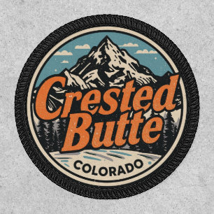 vintage crested butte colorado hiking mountain  patch