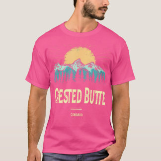 Vintage Crested Butte Colorado Souvenir Hiking Sun T-Shirt