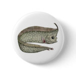 Vintage Crested Oarfish Fish, Marine Aquatic Life Button