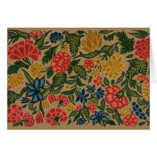 Vintage Crewel Floral Embroidery Pattern Cards