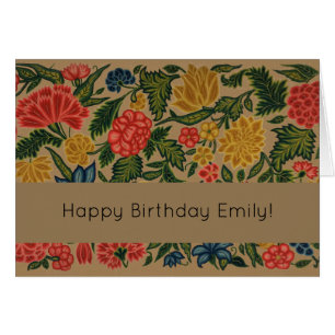 Vintage Crewel Floral Embroidery Pattern Cards