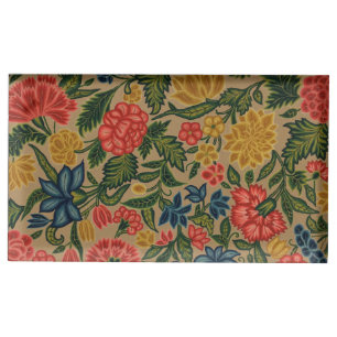 Vintage Crewel Floral Embroidery Pattern Place Card Holder
