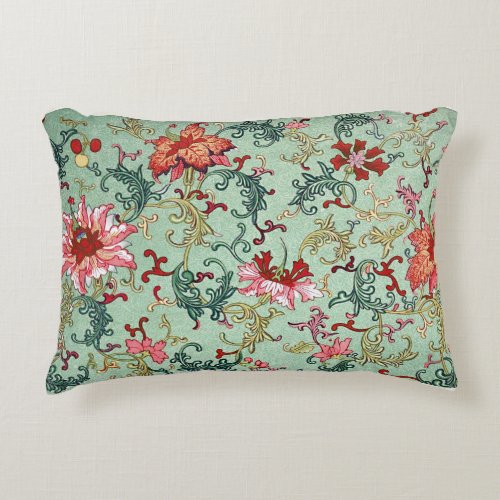 Vintage Crewel_style cuin Accent Pillow