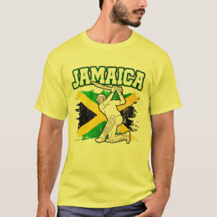 Vintage Cricket Jamaica Flag Jamaican T-Shirt