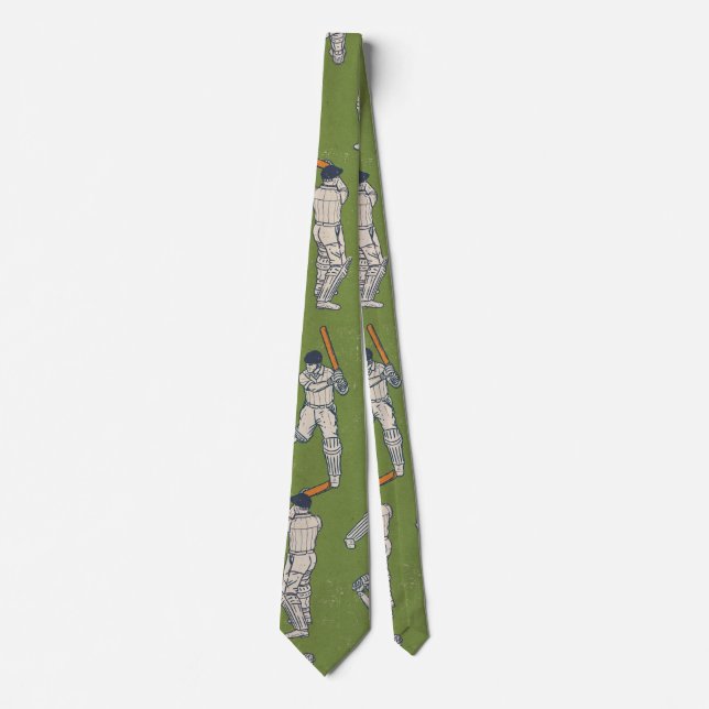 Vintage Cricket pattern Neck Tie (Front)