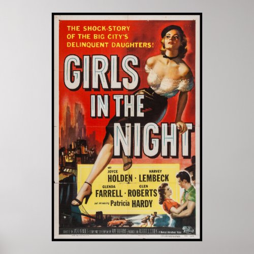 Vintage Crime Drama Film Movie Poster