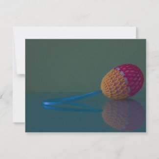Vintage Crochet Easter Egg Holiday Greeting Card