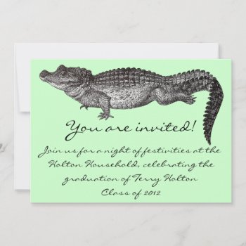 Vintage Crocodile Invitations by Customizables at Zazzle