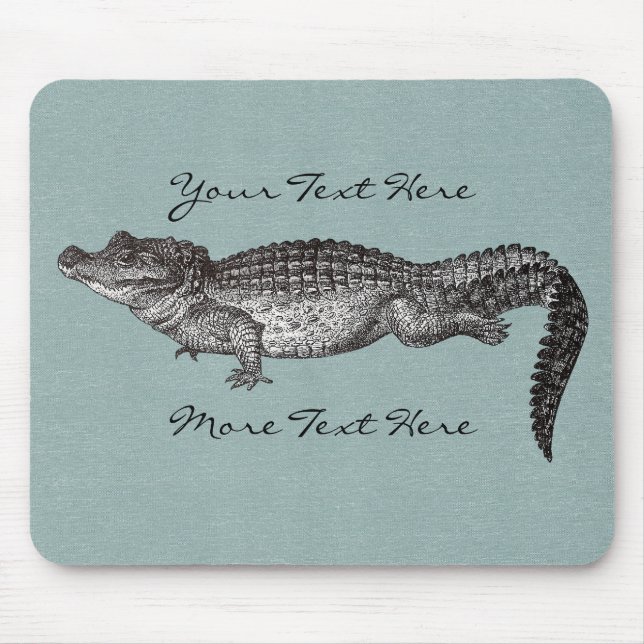 Vintage Crocodile Mousepad (Front)