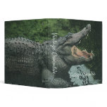 Vintage Crocodile Reptiles, Marine Animal Life 3 Ring Binder