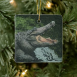 Vintage Crocodile Reptiles, Marine Animal Life Ceramic Ornament