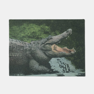 Vintage Crocodile Reptiles, Marine Animal Life Doormat