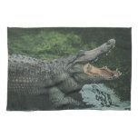 Vintage Crocodile Reptiles, Marine Animal Life Kitchen Towel