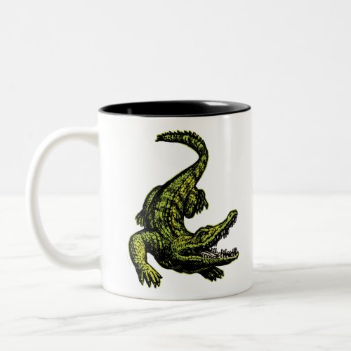 Vintage Crocodile Two_Tone Coffee Mug