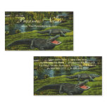 Vintage Crocodiles, Marine Life Reptiles Animals Business Card