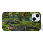 Vintage Crocodiles, Marine Life Reptiles Animals iPhone 15 Case