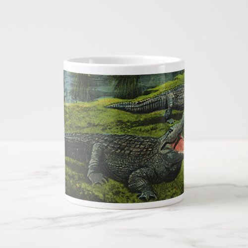 Vintage Crocodiles Marine Life Reptiles Animals Giant Coffee Mug