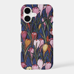 Vintage Crocus Flowers in a Garden, Floral Pattern iPhone 17 Case