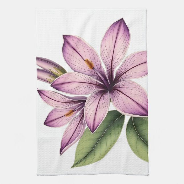Vintage Crocus Kitchen Towel (Vertical)
