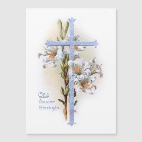 Vintage Cross and Easter Lilies