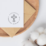 Vintage Cross Christian Family Return Address Rubber Stamp<br><div class="desc">The Simple Vintage Cross Christian Family Return Address stamp offers a unique and elegant way to express one's Christian faith. Its simple design, versatility, and convenience make it a valuable addition to any individual or family's stationery collection. This stamp is perfect for religious occasions like Weddings, Baptisms, and First Communion,...</div>