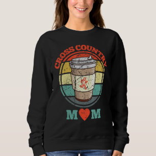 Vintage Cross Country Mom of Runners and Coffee Sweatshirt