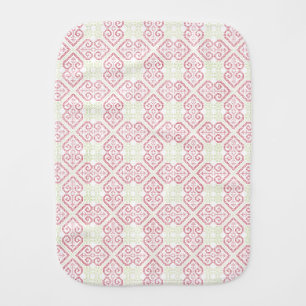 Vintage Cross stitch embroidery hearts pattern Burp Cloth