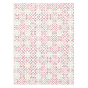 Vintage Cross stitch embroidery hearts pattern Tablecloth