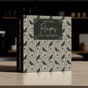 Vintage Crow & Floral Recipe Binder – Customizable