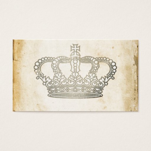 Customizable Vintage Crown Business Card Template