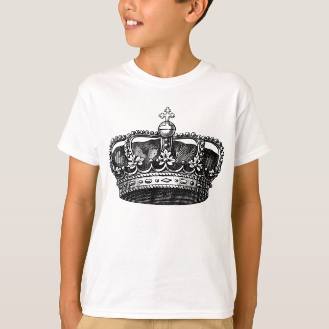 Vintage Crown 02 - Black T-Shirt (Front)