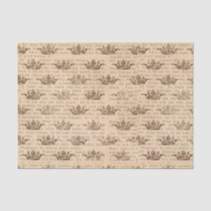 Vintage Crown and German Text Tissue Paper