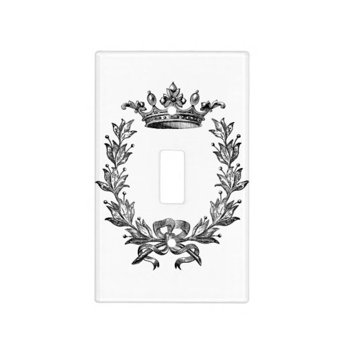 Vintage Crown and Wreath Art Light Switch Cover