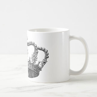 Vintage Crown Black and White Coffee Mug