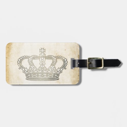 Vintage Crown Luggage Tag