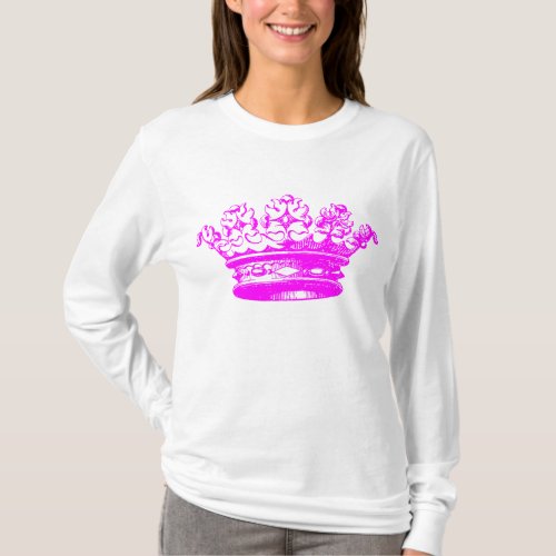 Vintage Crown _ Magenta T_Shirt