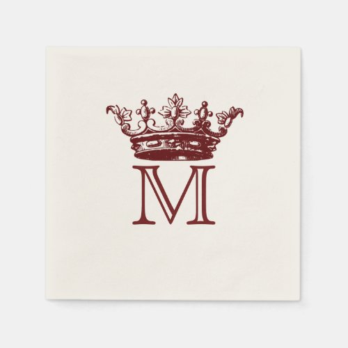 Vintage Crown Monogram Napkins