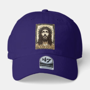 Vintage Crown of Thorns Religious Portrait 47 Brand Hat