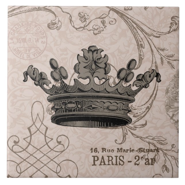 Vintage Crown...tile Ceramic Tile (Front)
