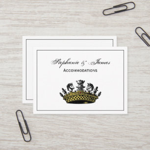 Vintage Crown With Chess Pieces Color Business Card