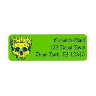 Vintage Crowned Skull Label
