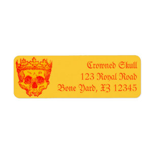 Vintage Crowned Skull Label