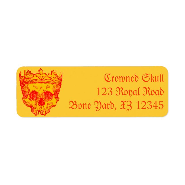 Vintage Crowned Skull Label (Front)