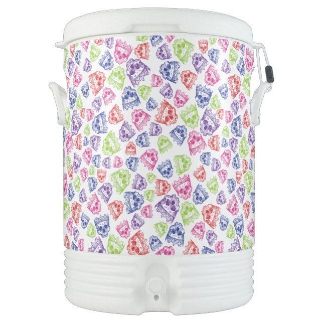 Vintage Crowned Skulls Beverage Cooler (Front)