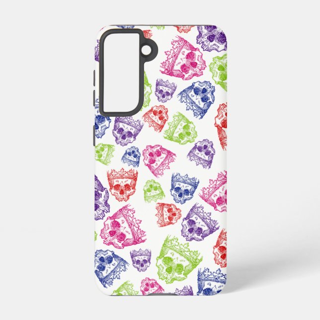 Vintage Crowned Skulls Samsung Galaxy Case (Back)