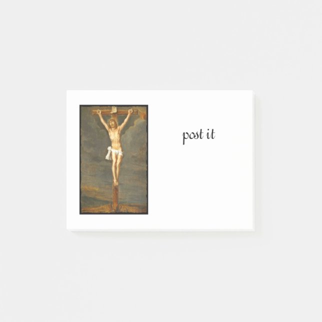 Vintage Crucifixion Image Post-it Notes (Front)