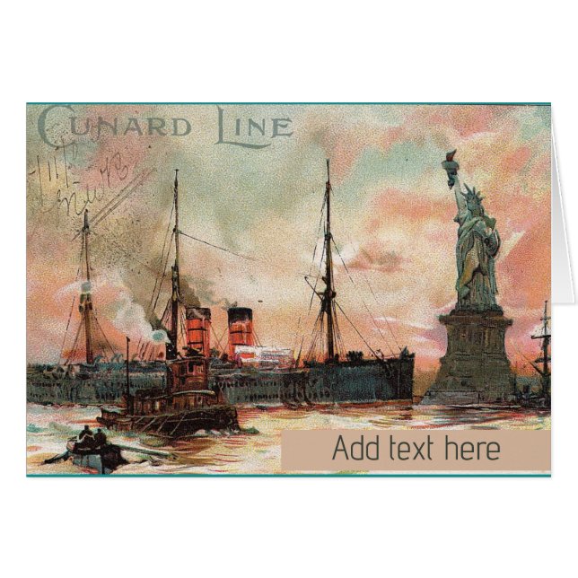 Vintage Cruise Ship Postcards (Front Horizontal)