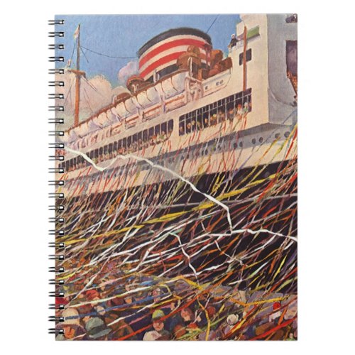 Vintage Cruise Ship Vacation Bon Voyage Party Notebook
