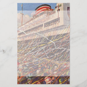 Vintage Cruise Ship Vacation; Bon Voyage Party! Stationery